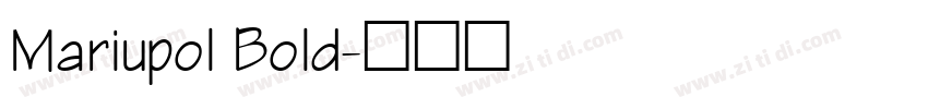 Mariupol Bold字体转换